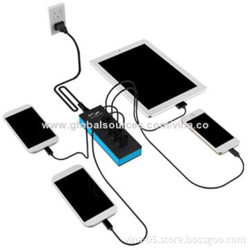 USB Charger for iPad/iPhone/Tablet PCs/Samsung/Android Smartphones with EU/UL/UK Plug, Easy Access